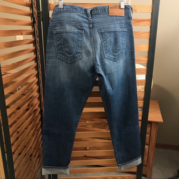 True Religion Audrey Crop Jean In Vintage Selvage - Picture 2 of 13